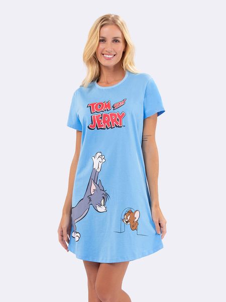 Camisola Manga Curta Azul Tom and Jerry AZUL - P