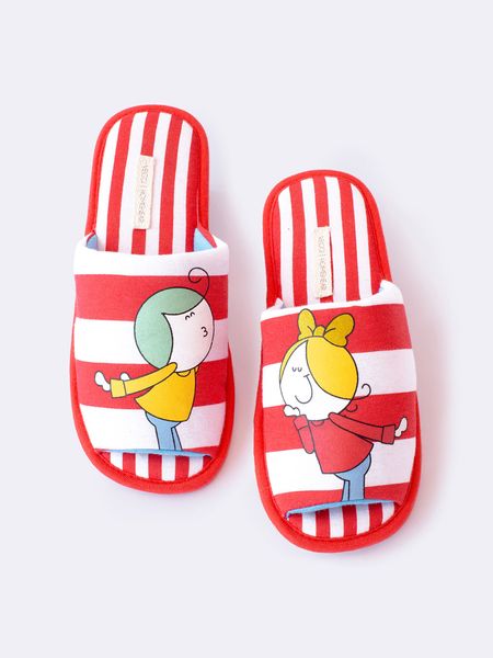 Pantufa Aberta Lovely Turma da Bia VERMELHO - 31A32