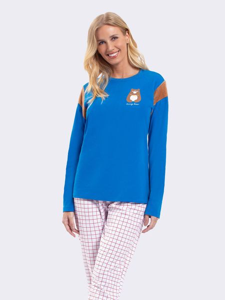 Pijama Manga Longa com Calça Jogger Bee AZUL - M