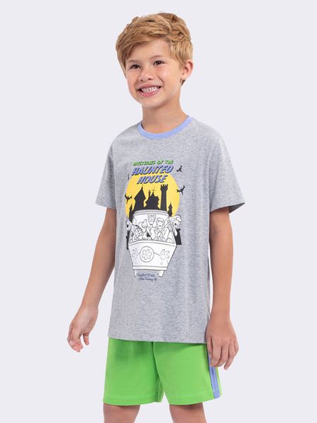 Pijama Infantil Scooby Doo - Conjunto 2 Peças Manga Curta Para Meninos