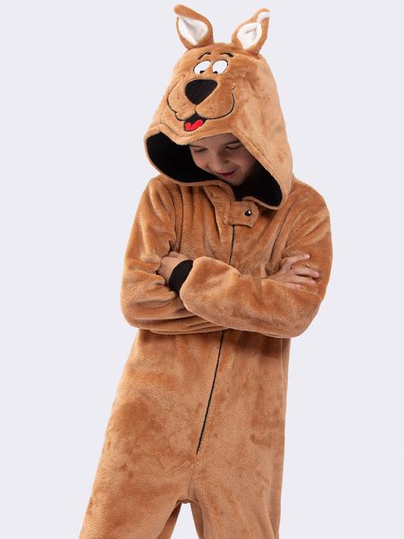 Macacão com Capuz Scooby-Doo Unissex MARROM - 4