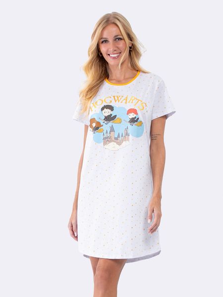 Camisola Manga Curta Hogwarts BRANCO - P