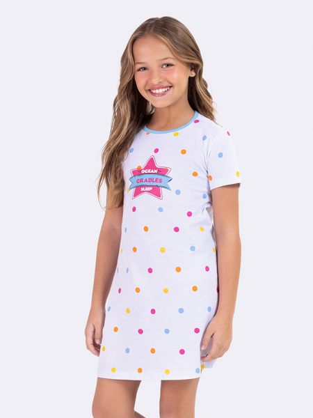 Camisola Manga Curta Infantil Poás Color BRANCO - 2