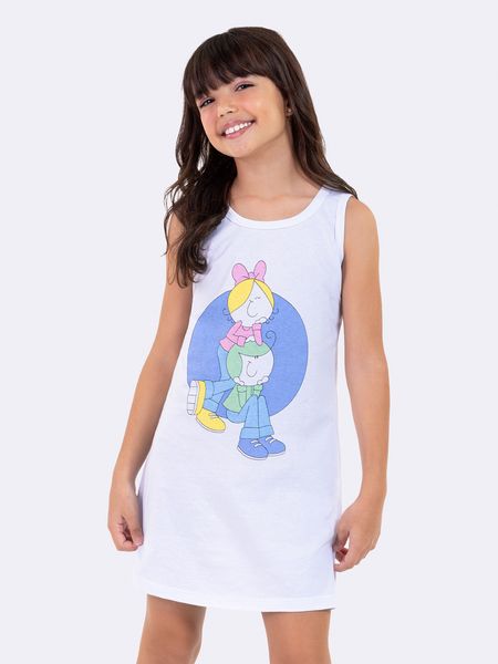 Camisola Regata Infantil Turma da Bia Bem Estar BRANCO - 6