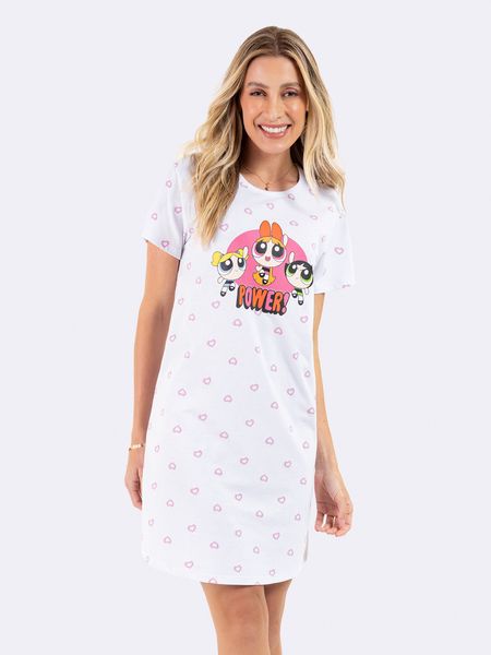 Camisola Manga Curta Power Puff Girls BRANCO - PP