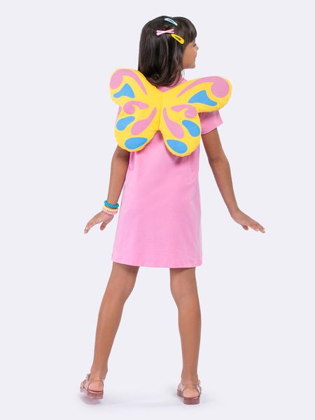 Camisola Manga Curta Unicórnio com Glitter e Asas ROSA - 2