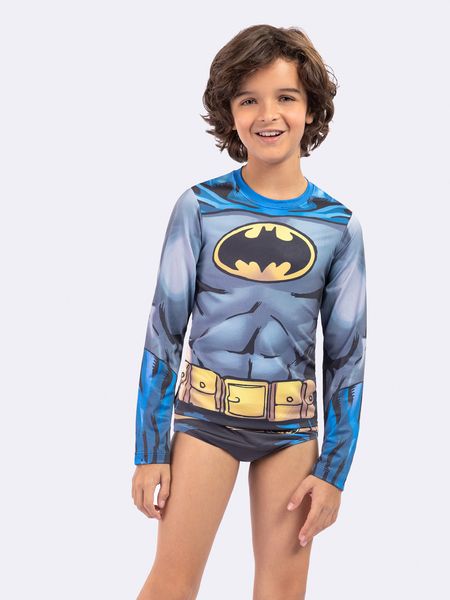 Blusa Manga Longa com Proteção UV 50+ Batman CINZA - 6