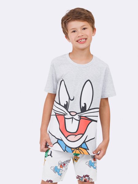 Pijama Manga Curta Infantil Masculino Perna Longa MESCLA - 4
