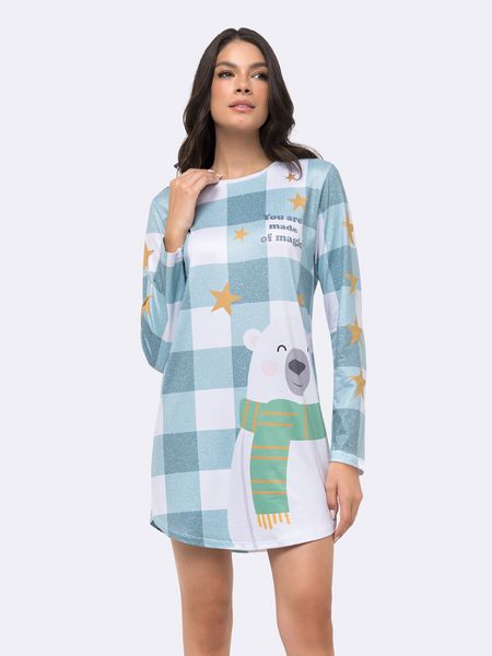Camisola Manga Longa Estampada BRANCO - P