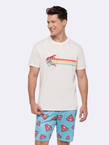 Pijama Manga Curta Masculino Superman MARFIM - P