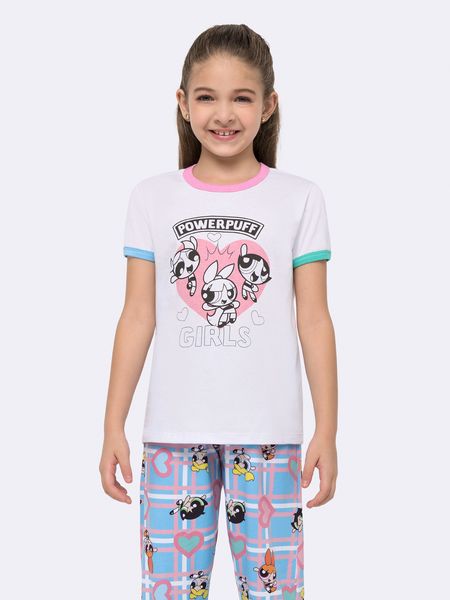 Pijama Infantil Meninas Superpoderosas para Colorir com Kit de Canetinhas BRANCO - 2