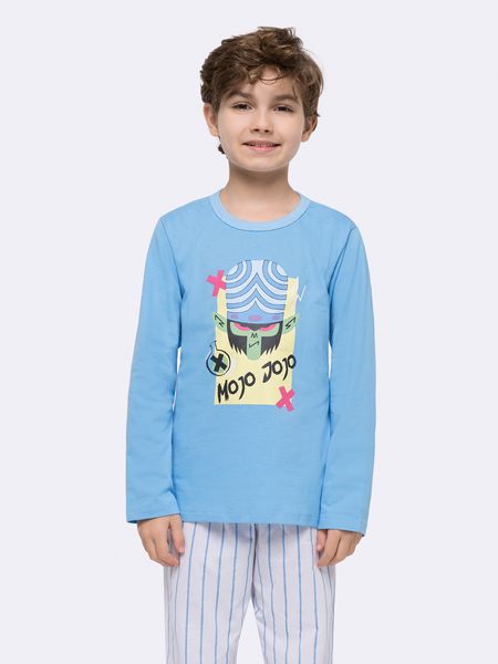 Pijama Manga Longa Masculino Infantil Mojo Jojo AZUL - 2