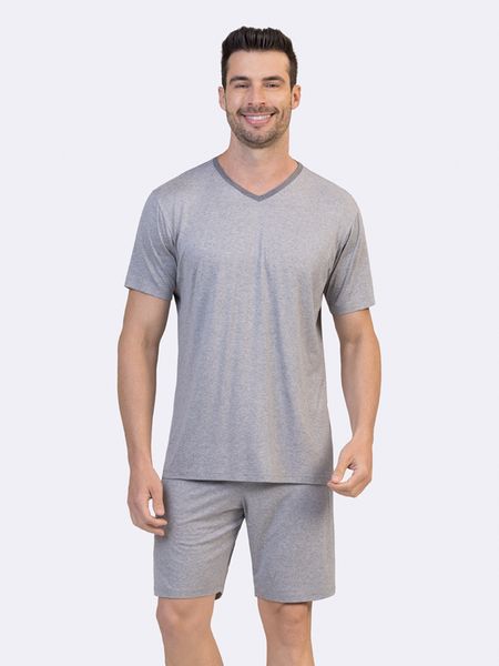 Pijama Manga Curta Masculino MESCLA - P