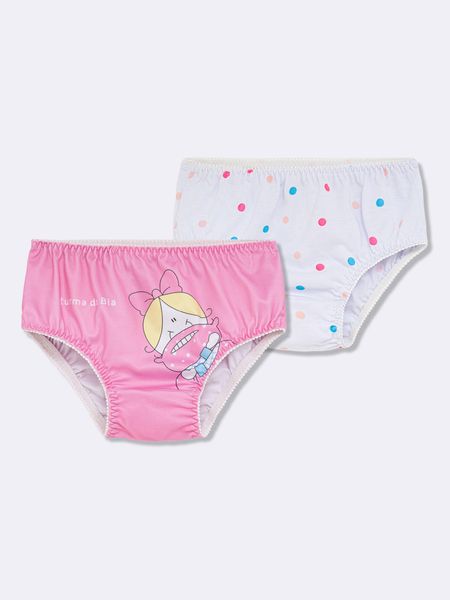 Kit de Calcinha Infantil Bia Dots ROSA - 10